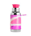 Nerezová fľaša PURA so športovým uzáverom 550ml, ružovo-biela