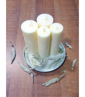 Sviečka z palmového vosku biela šalvia