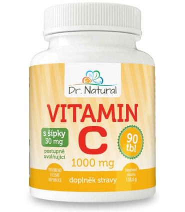 Vitamín C 1000mg so šípkami 30mg 90tbl od Dr. Natural