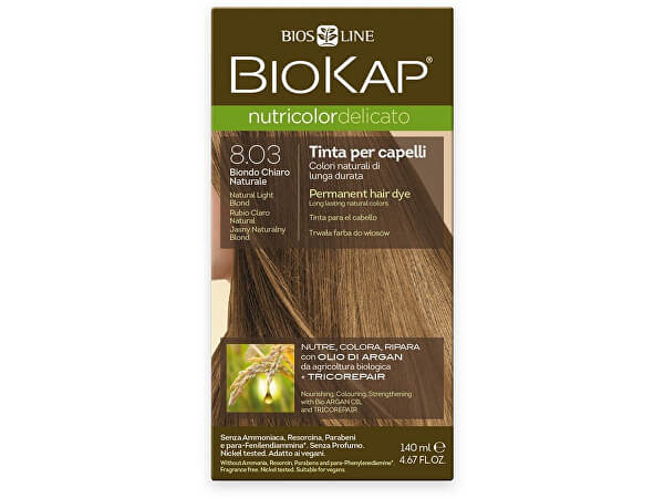 Biosline Biokap Farba na vlasy Nutricolor Delicato 8.03 Blond svetlý prirodzený