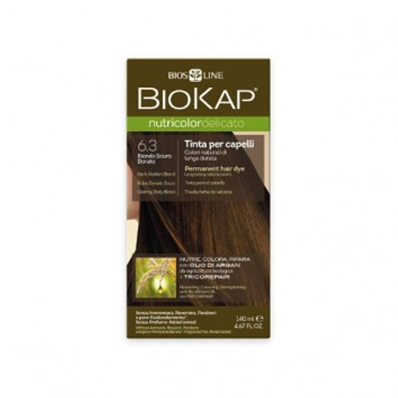 Biosline Biokap Farba na vlasy Nutricolor Delicato 6.3 Tmavý zlatý blond 140 ml